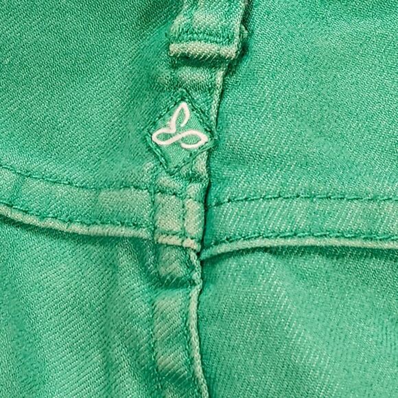 Prana Womens Kara Jean 10/30 Green Denim Stretch Cuffed Organic Cotton Soft Fade - Picture 14 of 16